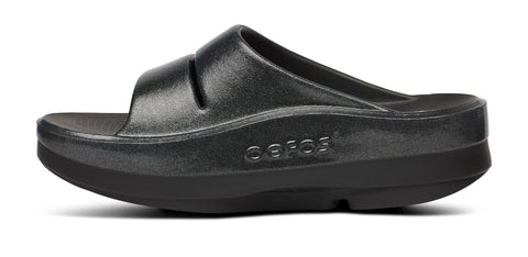 Women's OOmega OOahh Stacked Sandal - Black Sparkle